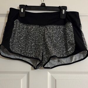 Nike Women's Black and White Athletic Shorts